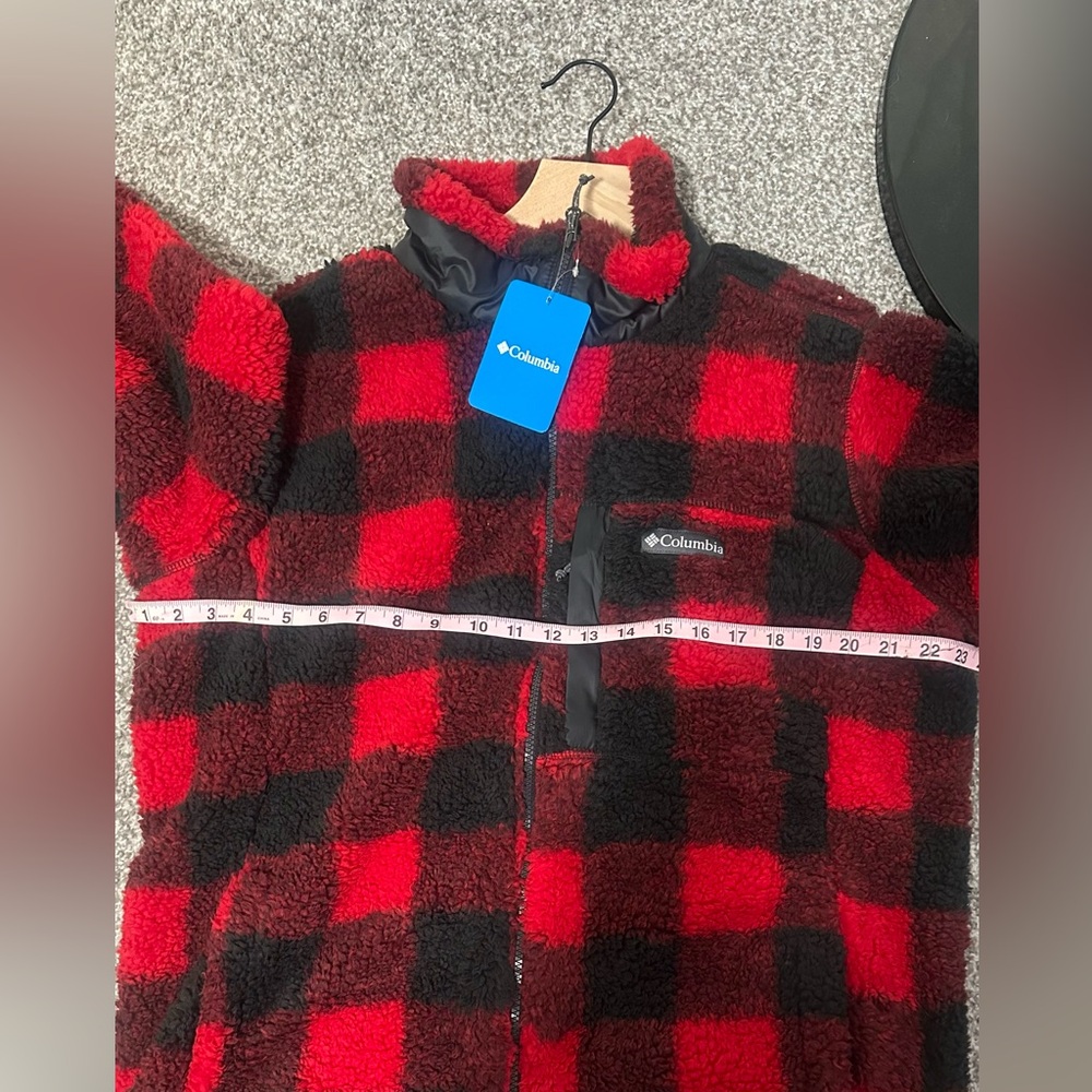 NWT Columbia Sportswear Men’s Red and Black “Winter Pass” Fleece - Size Large - Picture 6 of 12
